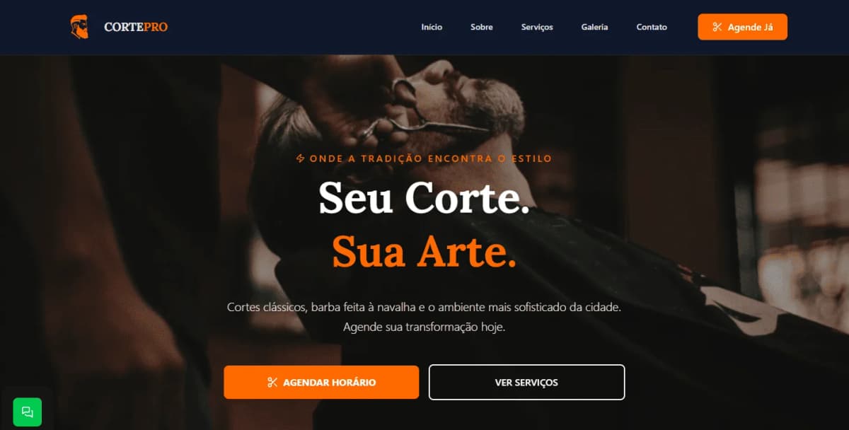 Website de Barbearia