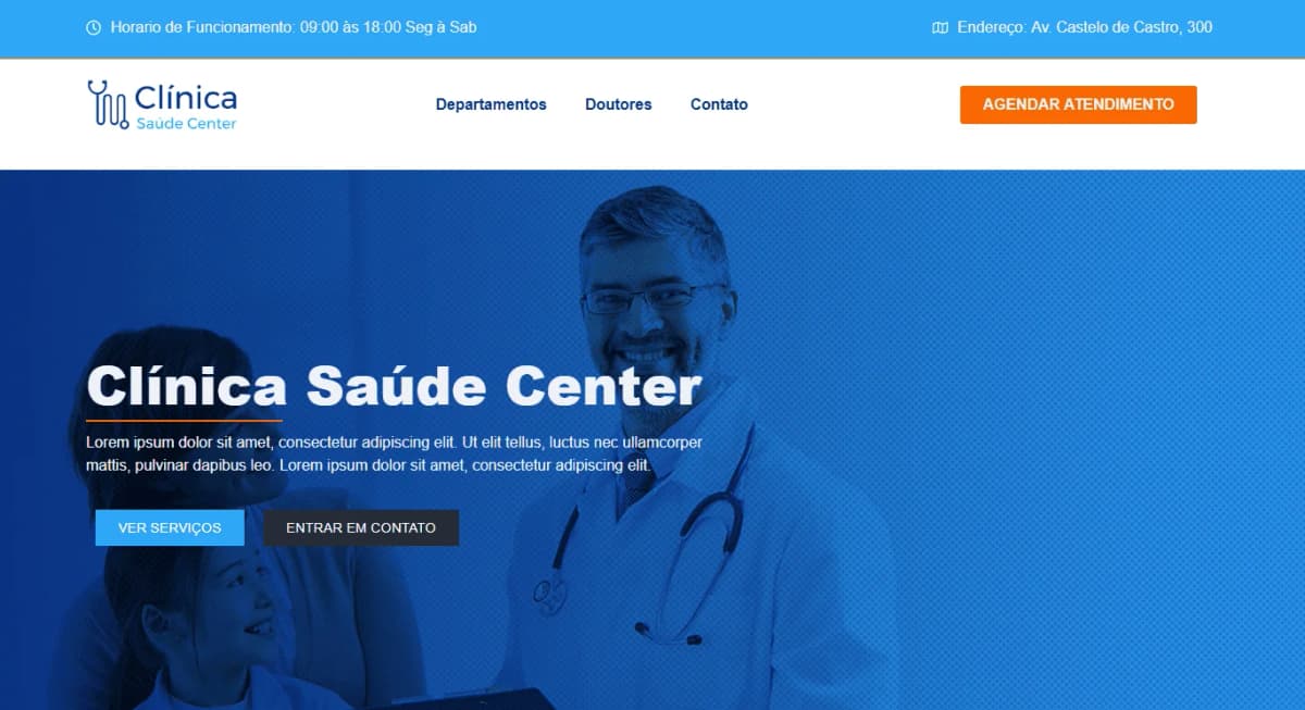 Clínica Saúde Center (WordPress)