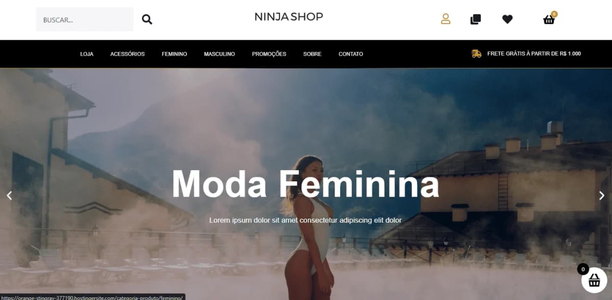 Ninja Shop - E-commerce de Moda (WordPress)